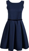 Elegante feestjurk met V hals achterkant - Donkerblauw 158