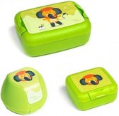 lunchset Animal Carnival junior groen 3-delig