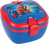 broodtrommel Spider-Man 2,5 liter PVC blauw 3-delig