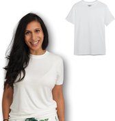 Zipster Dames T-shirt Bamboe - Anti-Zweet - Wit - Maat XS