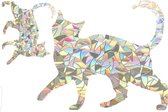 Raamsticker - Kat staand - Suncatcher - Rainbow - Raamdecoratie - Raamfolie - Statisch - Zelfklevend - Sticker