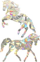 Raamsticker - Paard - Suncatcher - Rainbow - Raamdecoratie - Raamfolie - Statisch - Zelfklevend - Sticker