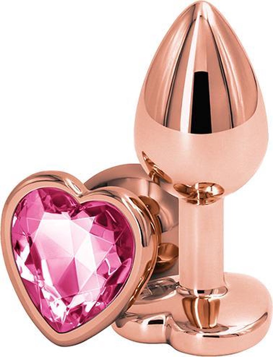 Goedkoopste Buttplug met Roze Steen M - Rose