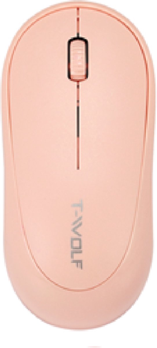 T-WOLF Q18 Wireless Mouse | 2.4 Ghz draadloos | 1600 DPI | Roze