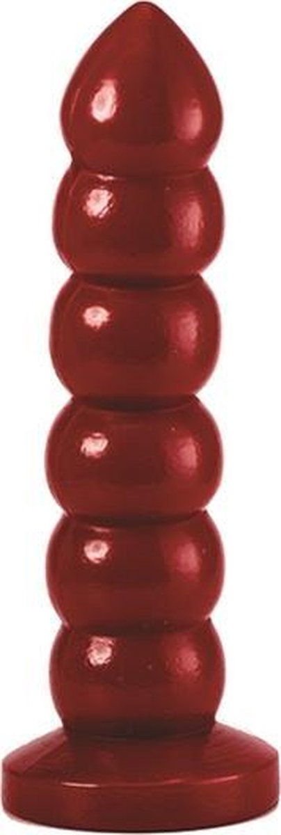Grote  Geribbelde Dildo - WAD Beyonder - Rood