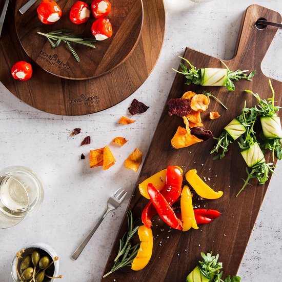 Bowls and Dishes Pure Walnut Wood Duurzame Borrelplank Borrelplank