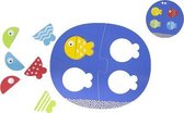 puzzel Fish Match & Mix junior 25 x 19 cm blauw 12-delig