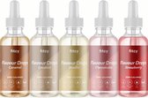 Fitcy | Flavour Drops | Combi-pakket | 5x50ml | Zero | Vegan | Vetvrij | Keto-vriendelijk | Smaakdruppels