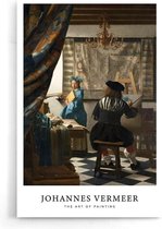 Walljar - Johannes Vermeer - De Schilderkunst - Muurdecoratie - Poster