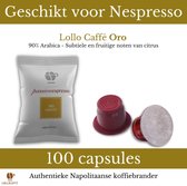 Lollo Caffè Oro 100 Nespresso koffiecapsules - 100% Arabica - Top kwaliteit Italiaanse espresso - 100 Nespresso koffie cups - authentieke brander uit Napels - Romige Koffie - Ideaal voor latte macchiato