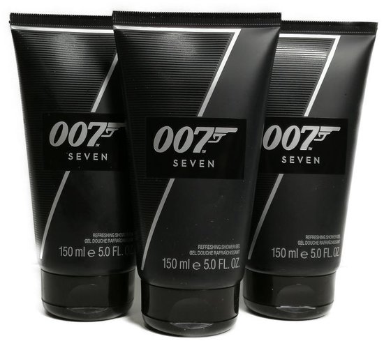 James Bond 007 - Seven -  150 ml - Douchegel - Heren - Voordeel set van 3 stuks - Totaal 450 ml