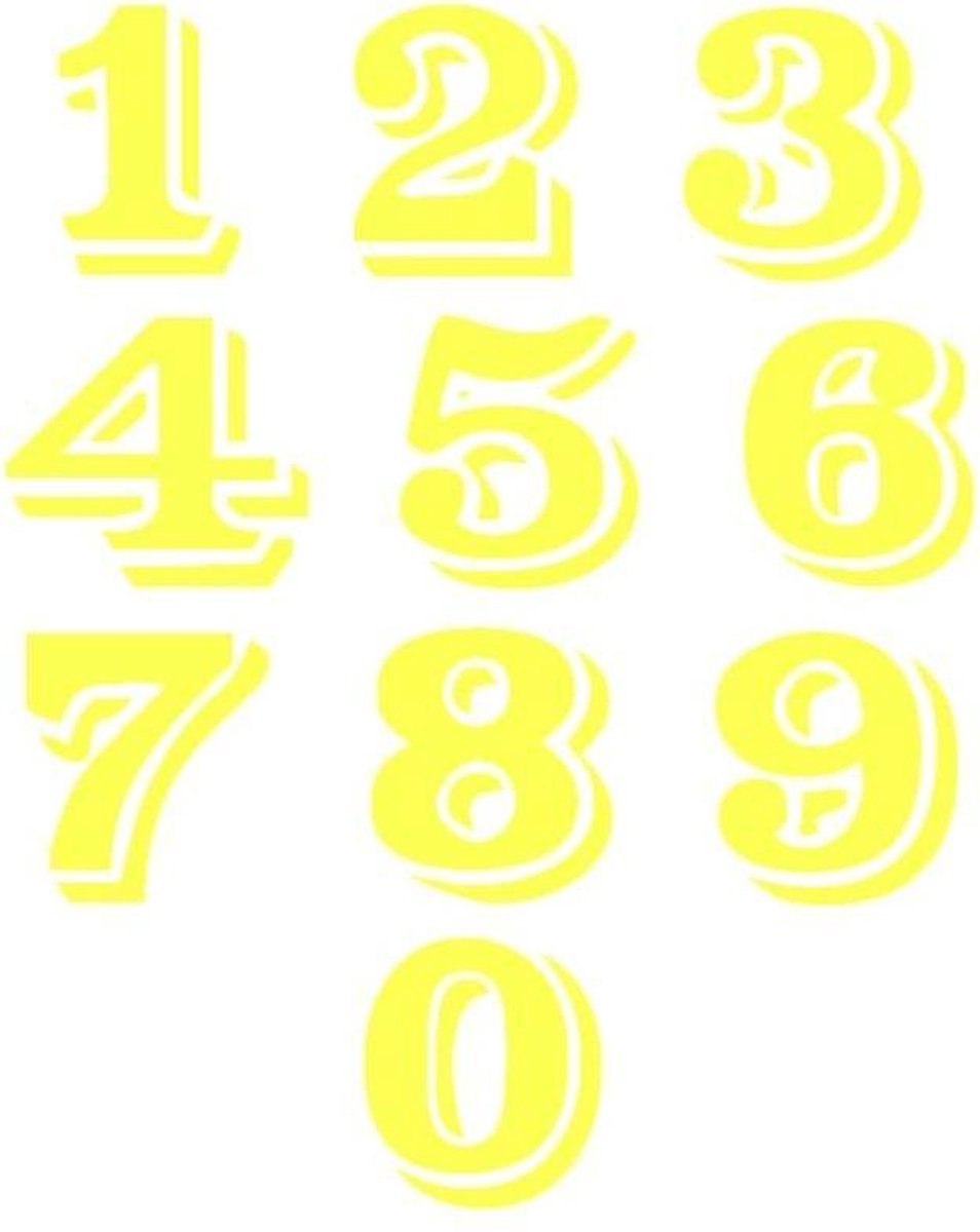 Containersticker Cijfer