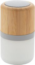 speaker met licht bluetooth bamboe/ABS naturel