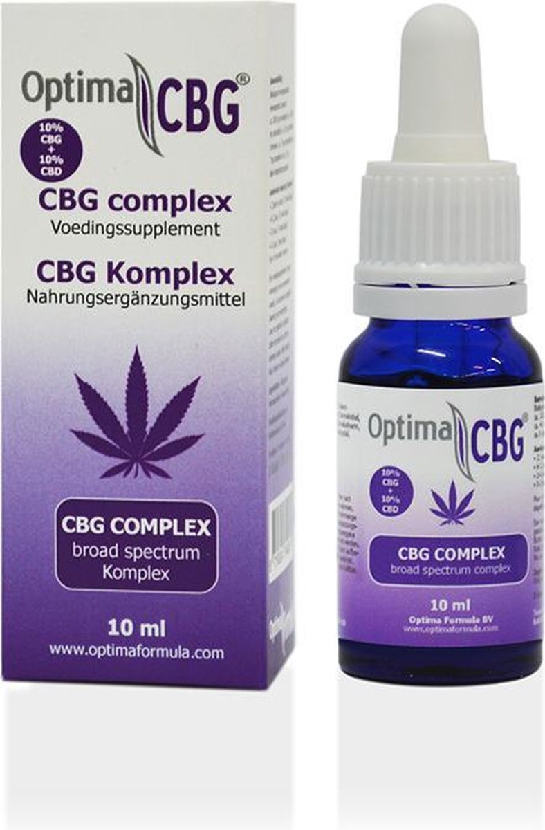 CBG olie complex 10%, Optima Formula, 100% Zuivere CBG olie, 10ml, cannabigerol