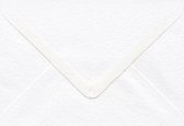 Benza Wenskaart Enveloppen - Langwerpig 16,2 x 11,4 cm = C6 - Wit Gehamerd Oppervlak - 25 stuks