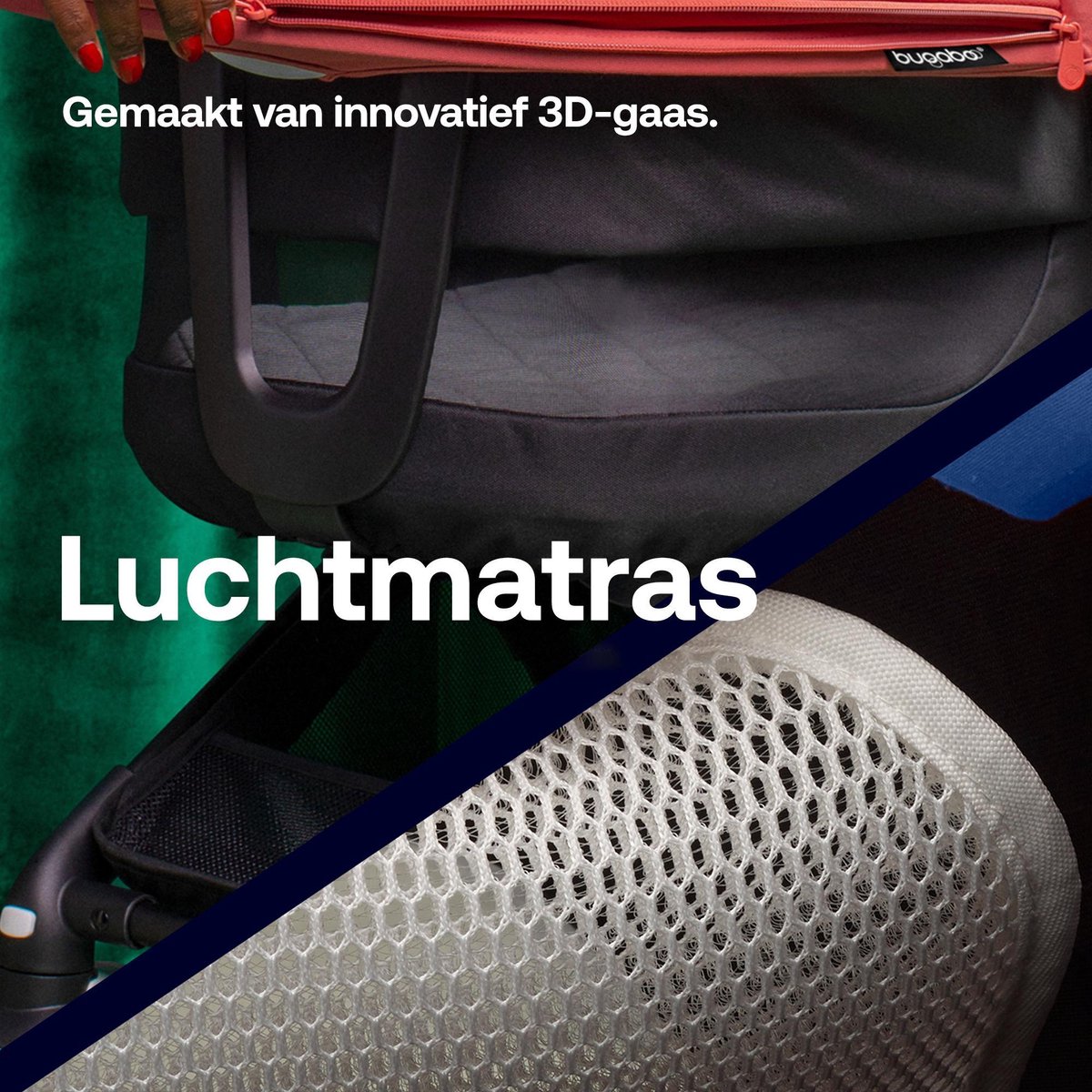 Bugaboo Fox 3, Comfortabele 2-in-1 Reissysteem: Lichte comfort Kinderwagen & Geavanceerde Breezy Reiswieg, Graphite Chassis, Stormy Blue Bassinet & Zonnekap thumbnail 6