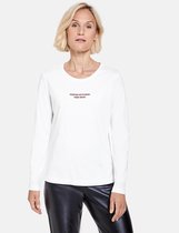 GERRY WEBER Dames Longsleeve met tekst Sahne-44