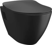 Bally Terra Wandcloset Met RVS Sproeier (Bidet) Zwart