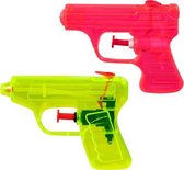 waterpistolen 7,5 x 10 cm rood/geel 2 stuks