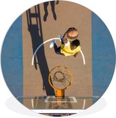 WallCircle - Wandcirkel ⌀ 150 - Sport - Basketbal - Net - Ronde schilderijen woonkamer - Wandbord rond - Muurdecoratie cirkel - Kamer decoratie binnen - Wanddecoratie muurcirkel - Woonaccessoires
