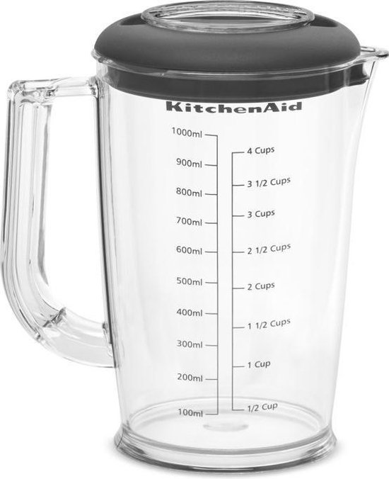 Professionele Kitchenaid Staafmixer Set 20cm - Amandelwit / Creme - Garde + Hakmolen + Mengbeker + Panbeschermer van KitchenAid — afbeelding 4
