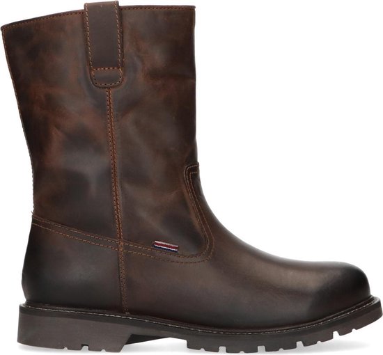 Manfield - Heren - Bruine leren boots - Maat 44 | bol.com
