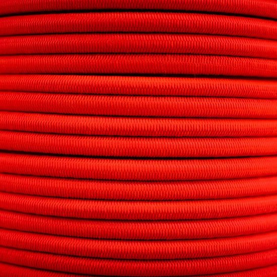 Afdekzeilwinkel - Elastisch koord 8mm rood op rol - 10 meter — afbeelding 4