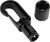 Afdekzeilwinkel - Kunststof musketonhaak 6mm+8mm zwart 10 stuks