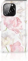 GSM Hoesje iPhone 13 Pro Wallet Book Case Cadeau voor Mama Lovely Flowers