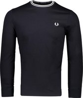 Fred Perry T-shirt Blauw Getailleerd - Maat S - Heren - Herfst/Winter Collectie - Katoen