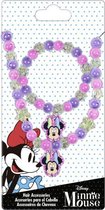 ketting en armband Minnie Mouse pastel paars 2-delig