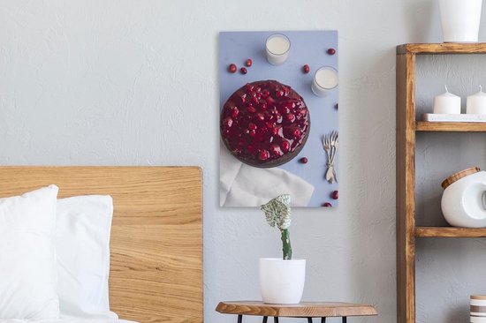 Tableau sur toile Tarte aux fruits - Pâtisserie - Allemand - 20x30 cm - Décoration murale