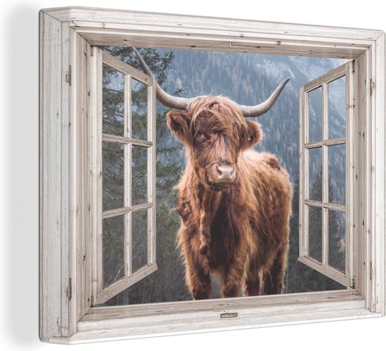 Cadre photo - Poster - Scottish Highlander - Vache - Animaux - Berg - Cadre  pour