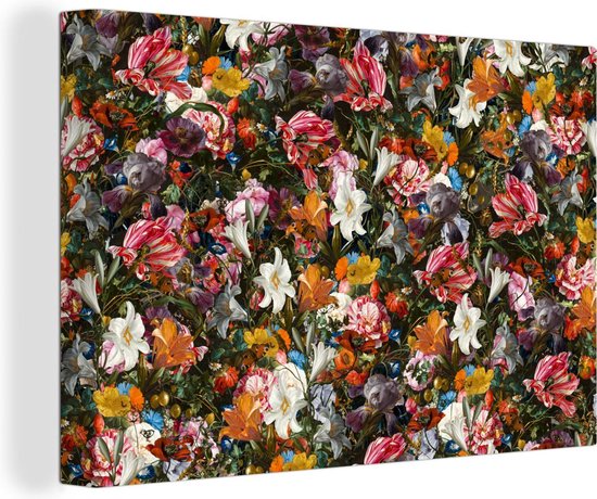 Oude Meesters Canvas - 120x80 - Peinture sur toile - Fleurs - Art - Oude Meesters