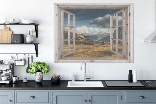 Toile Peinture Bois - Transparente - Berg - 120x90 cm - Décoration murale