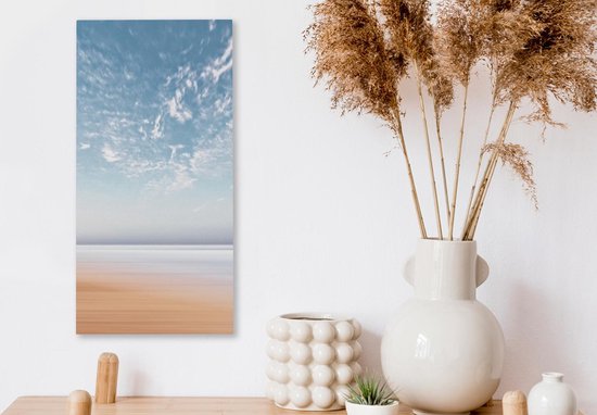 Toile Peinture Plage - Eté - Mer - 20x40 cm - Décoration murale