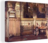 Canvas Schilderij De Egyptische weduwe - Lawrence Alma Tadema - 80x60 cm - Wanddecoratie