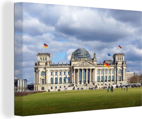 Canvas Schilderij Reichstag - Berlijn - Duitsland - 60x40 cm - Wanddecoratie