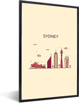 Fotolijst incl. Poster - Sydney - Skyline - Australië - 20x30 cm - Posterlijst