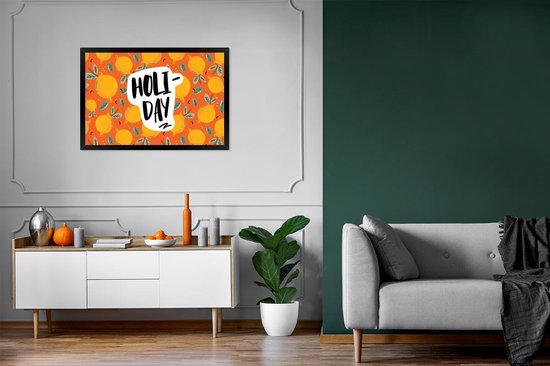 Cadre photo avec poster - Citroen - Été - Oranje - 90x60 cm - Cadre poster