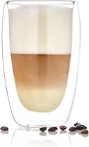 Klarstein Koffieglas 400 ml - Drinkglas - Theeglas - dubbelwandig - isolierend -  borosilicaatglas - 100% recyclebare materialen