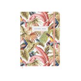 Hobbit agenda week extra 2022 - iets kleiner dan een A5 formaat weekagenda - harde kaft - pennen lus - 1 week op 2 pagina's - type D4 - vrolijke tropische print