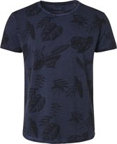 T-shirt Ronde Hals Print Navy Blauw (95350217 - 078)