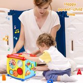 FANCY CUBE Baby Toys Early Learning Educatieve Muziek en Kleurrijke Vorm Sorteerder Speelgoed Baby Speelgoed 6 in 1 Activiteit Kubus Speelgoed Verjaardag Chirstmas Gift voor Jongens en Meisje