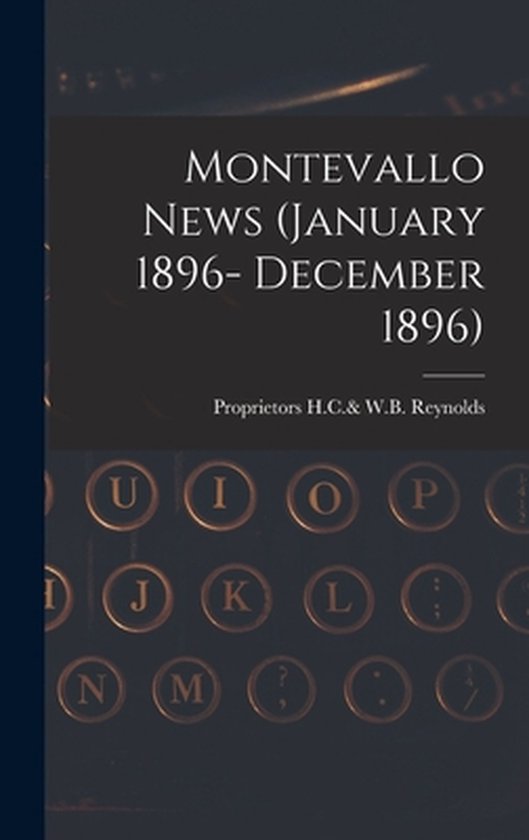 Montevallo News (January 1896- December 1896) - cover