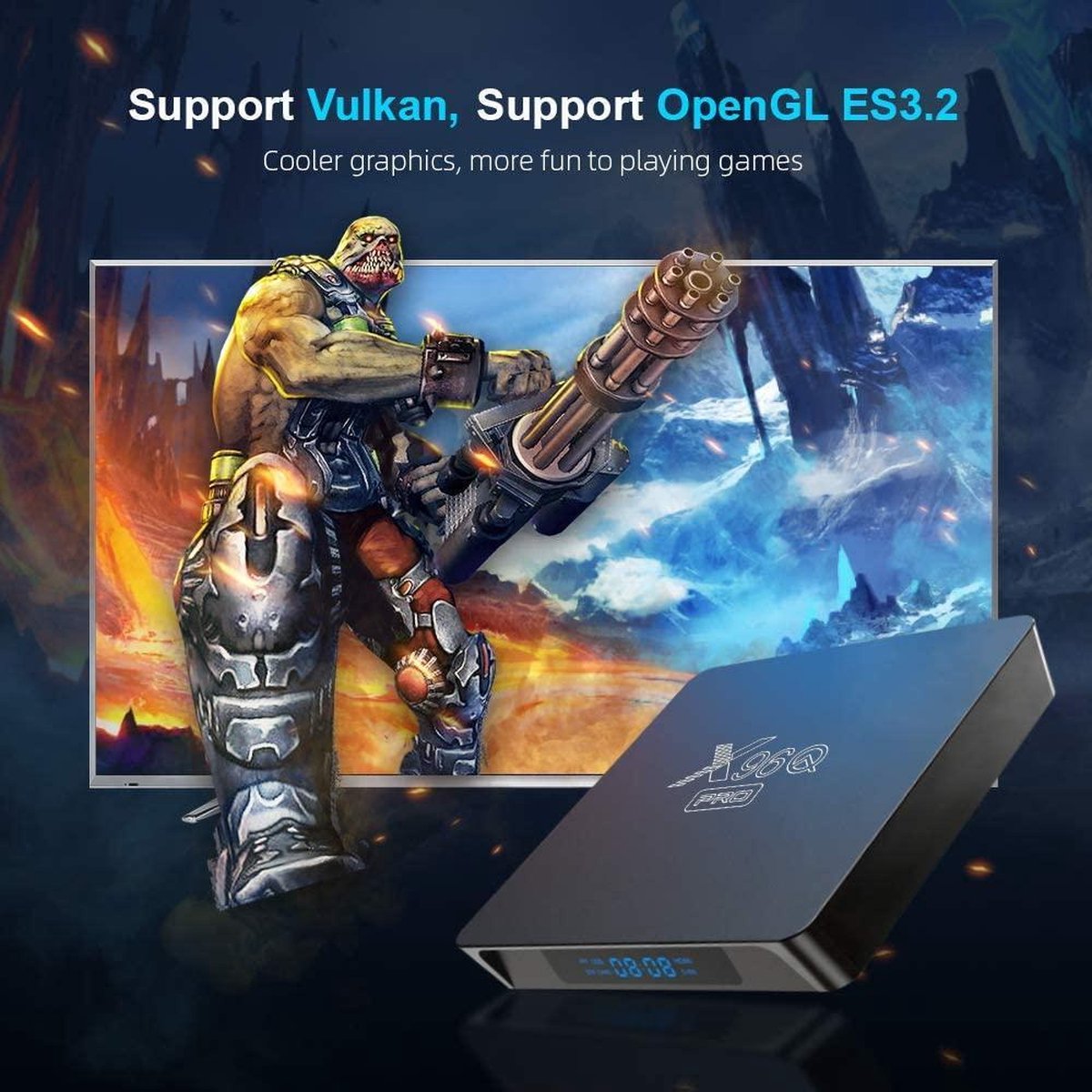 Boîtier TV Android X96Q Pro 2Go/16Go - Processeur Allwinner H313, 4K, WiFi, Android 10.0