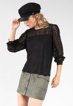 DEELUXE Kanten T-shirt met lange mouwenFRIDA Black