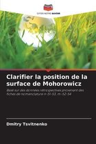 Clarifier la position de la surface de Mohorowicz
