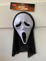 Witbaard Gezichtsmasker Scream Pvc Zwart/wit One-size