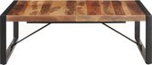 Salontafel 120x120x40 cm massief hout met sheesham-afwerking